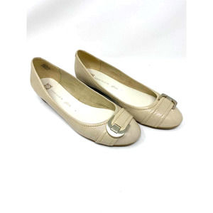Anne Klein iFlex 9.5M Ruthie Natural Wedge Flat